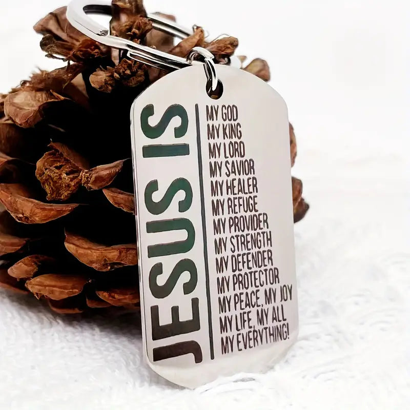 Jesus is my God keychain