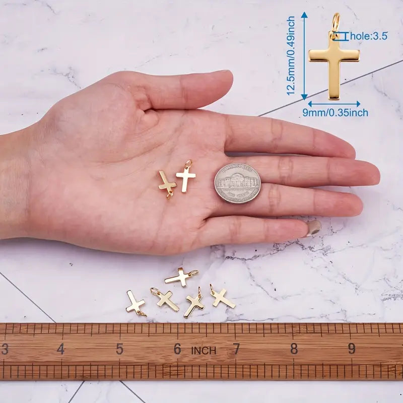 Kids 18k Gold Plated Cross (Pair)