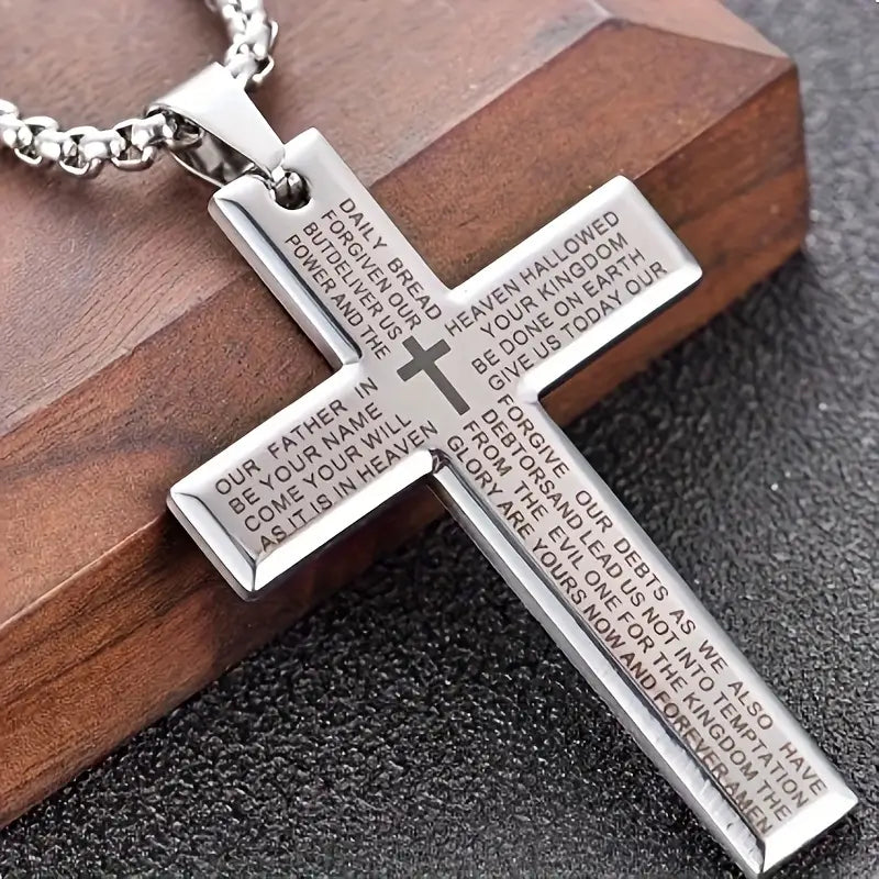 Engraved Lord's Prayer Necklace
