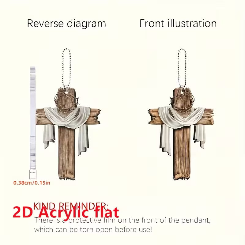 Car Hanging Cross in Acrylic