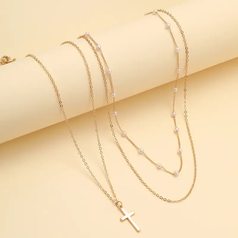 Multilayer Pearl Cross