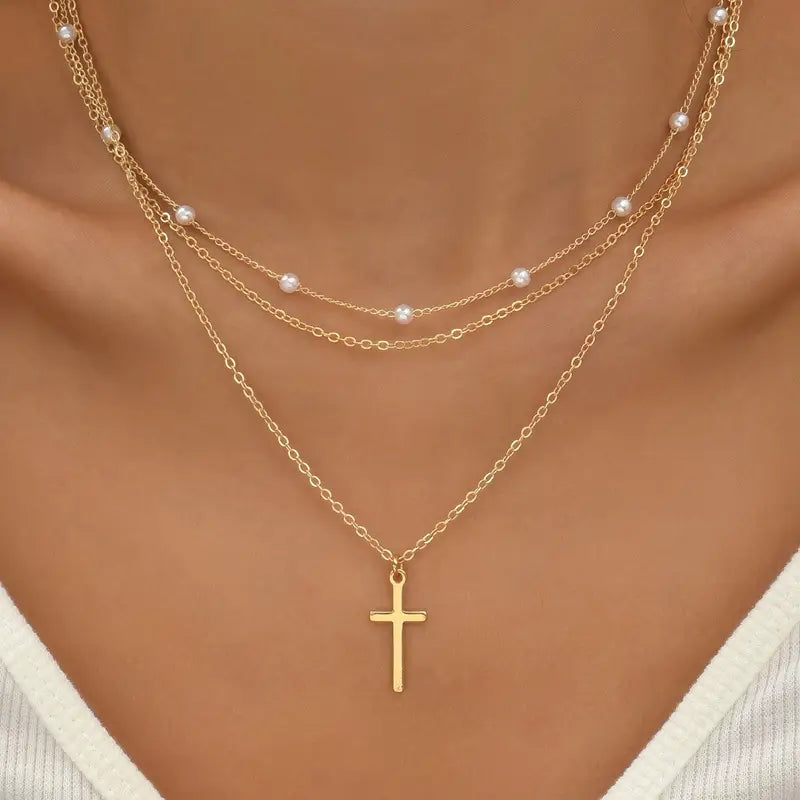 Multilayer Pearl Cross