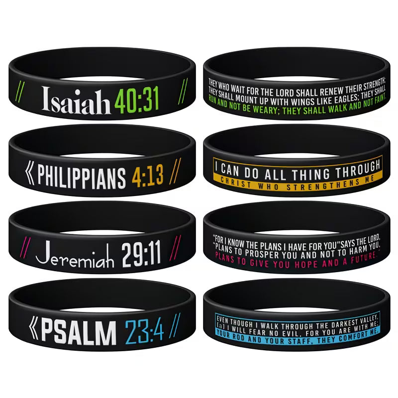 Silicon Bible Verses Wristbands