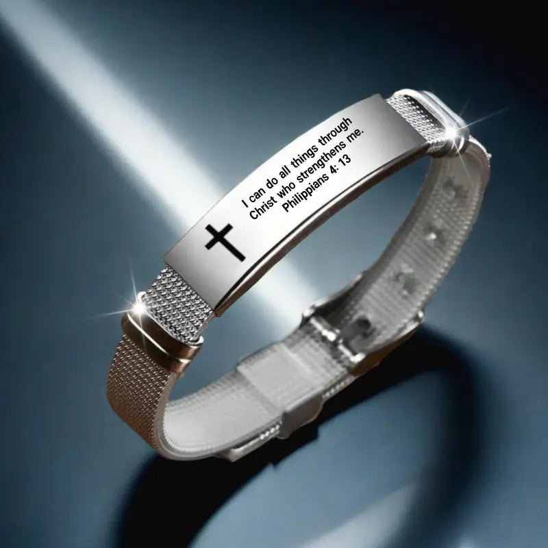 Silver Bracelet Phillippians 4:13