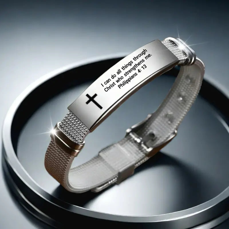Silver Bracelet Phillippians 4:13