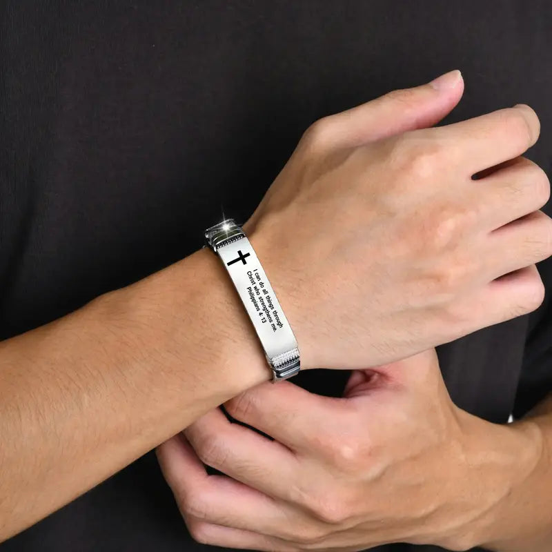 Silver Bracelet Phillippians 4:13