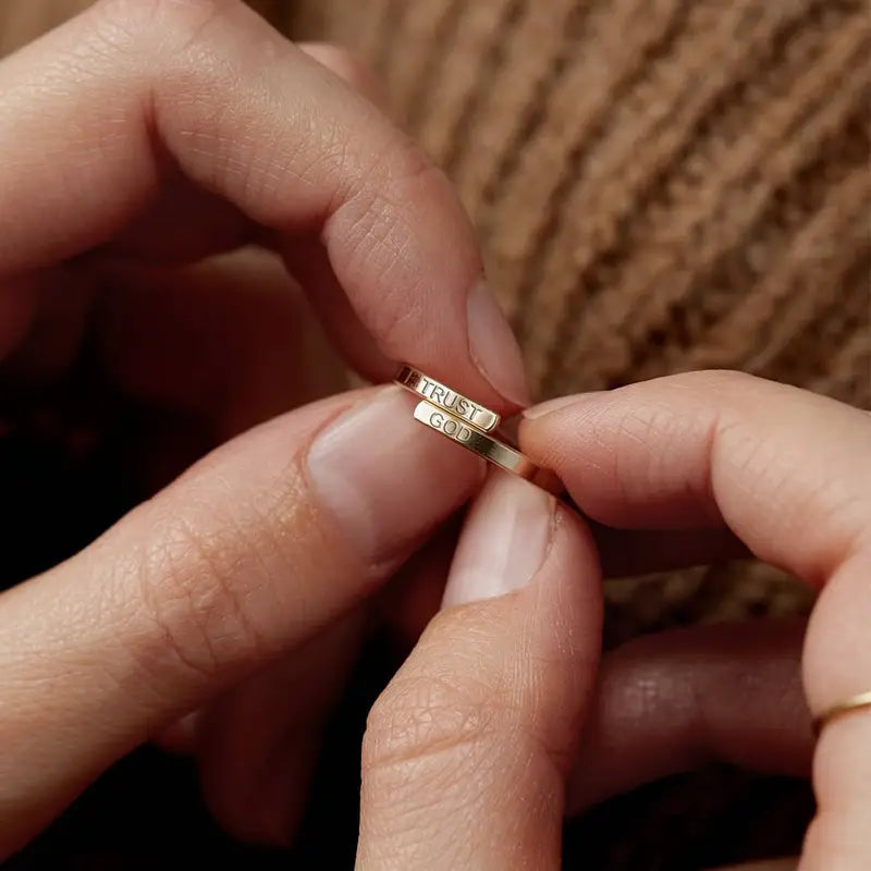 Trust God Adjustable Ring