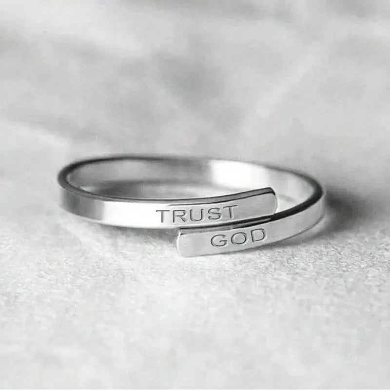 Trust God Adjustable Ring