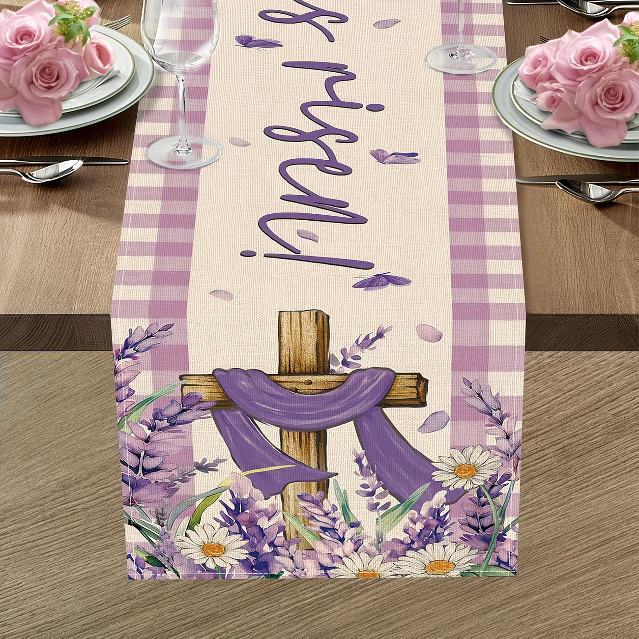 Easter Table Runner "He is Risen"