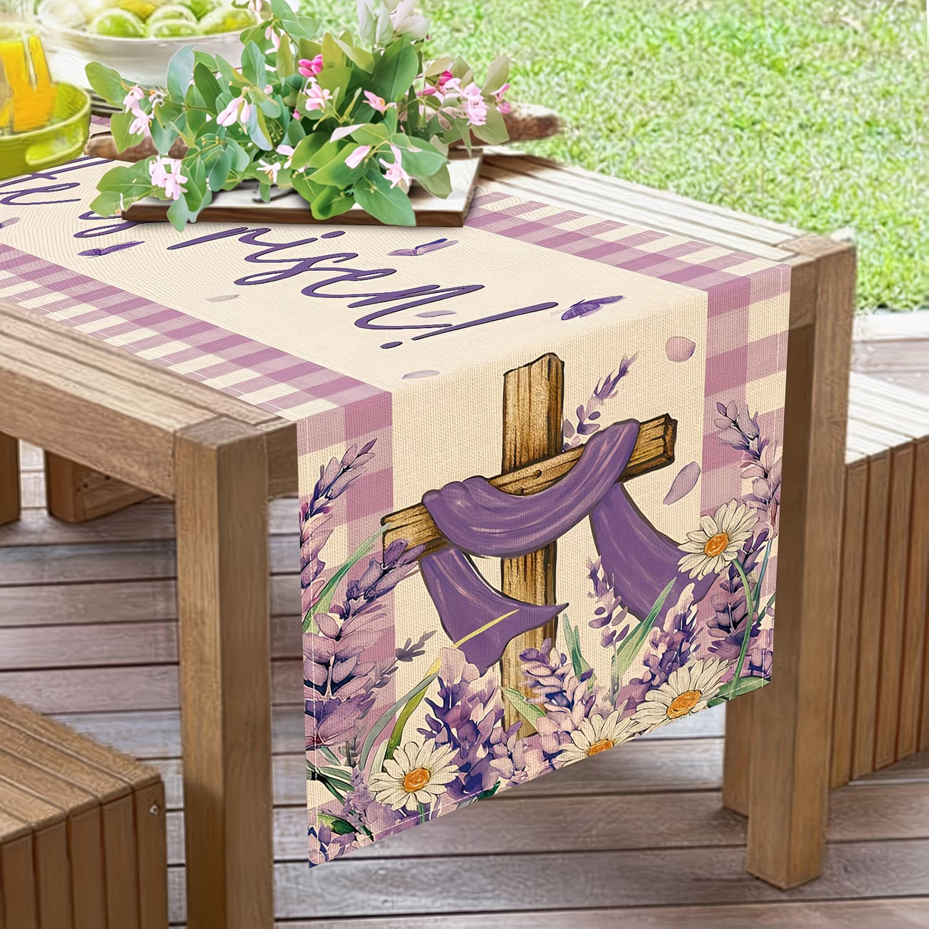 Easter Table Runner "He is Risen"