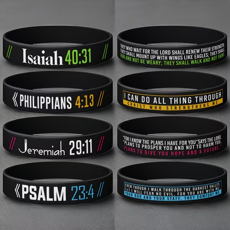 Silicon Bible Verses Wristbands