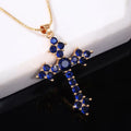 Zirconia Golden Toned Cross