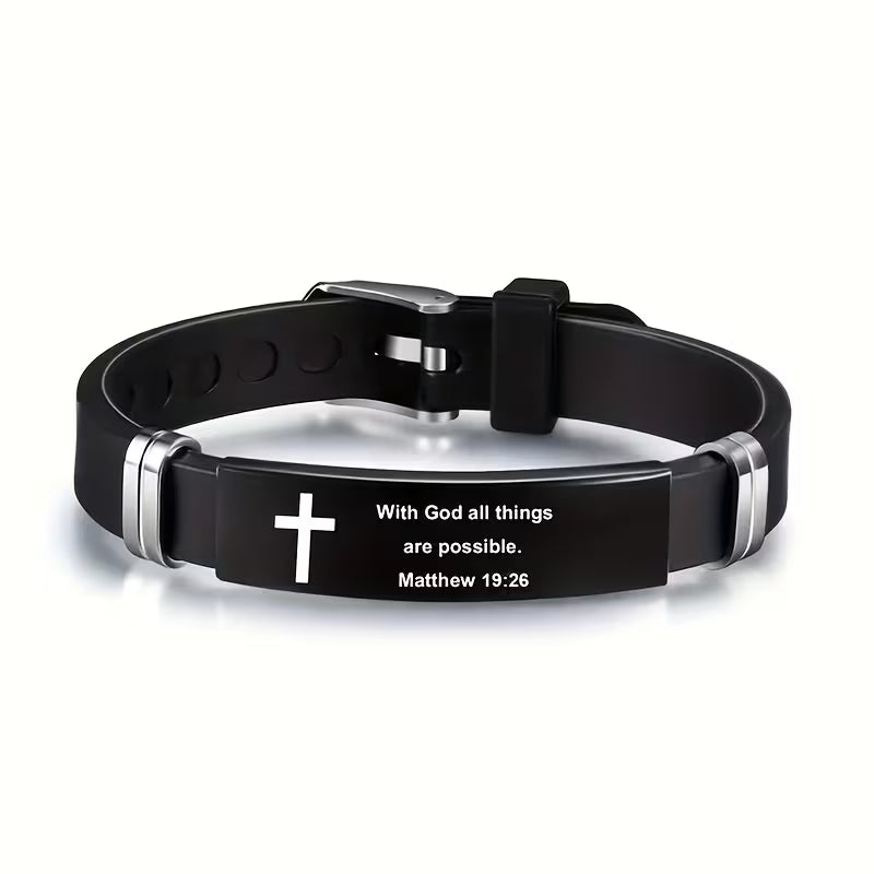 With God All Things Matthew 19:26 Bracelet