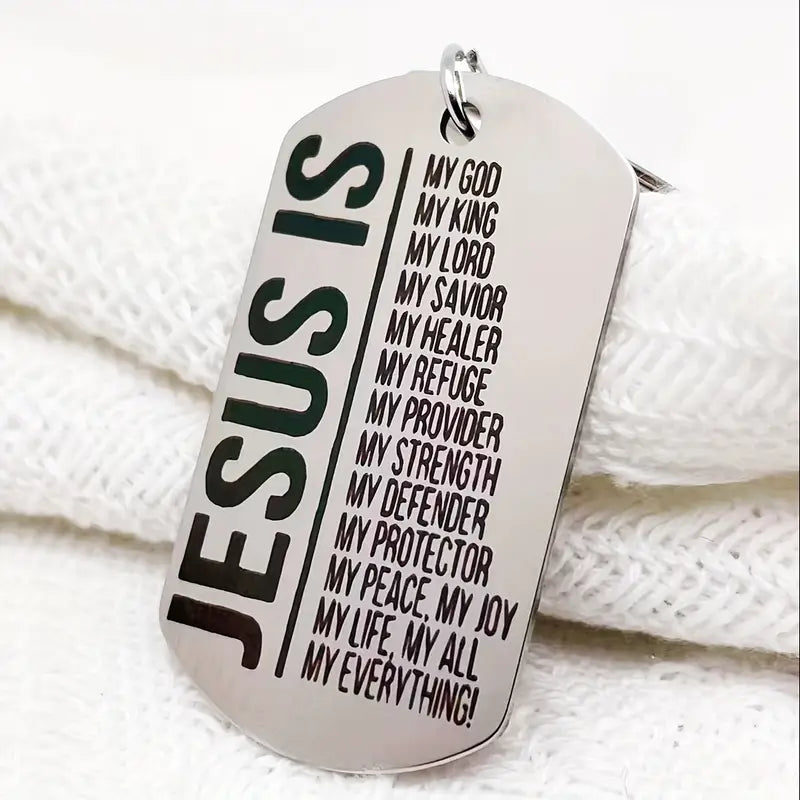 Jesus is my God keychain