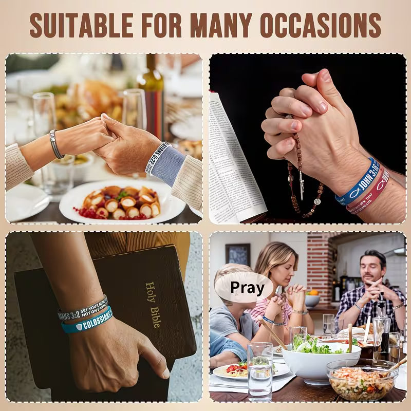 Silicon Bible Verses Wristbands