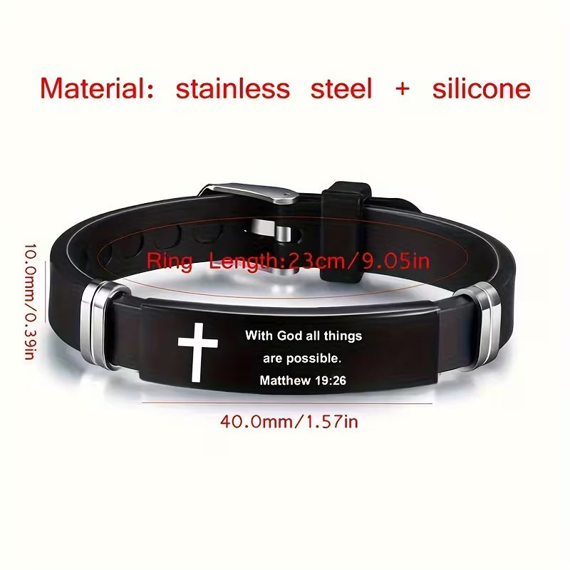 With God All Things Matthew 19:26 Bracelet