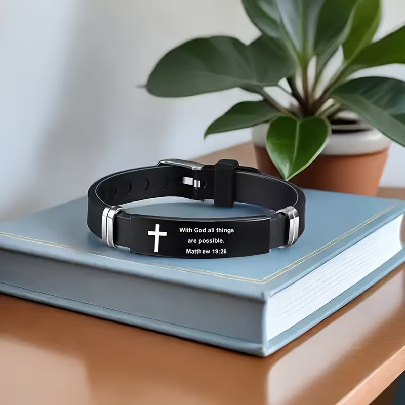 With God All Things Matthew 19:26 Bracelet