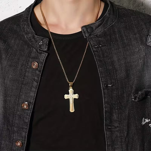 18K Gold-Plated Stainless Steel Cross