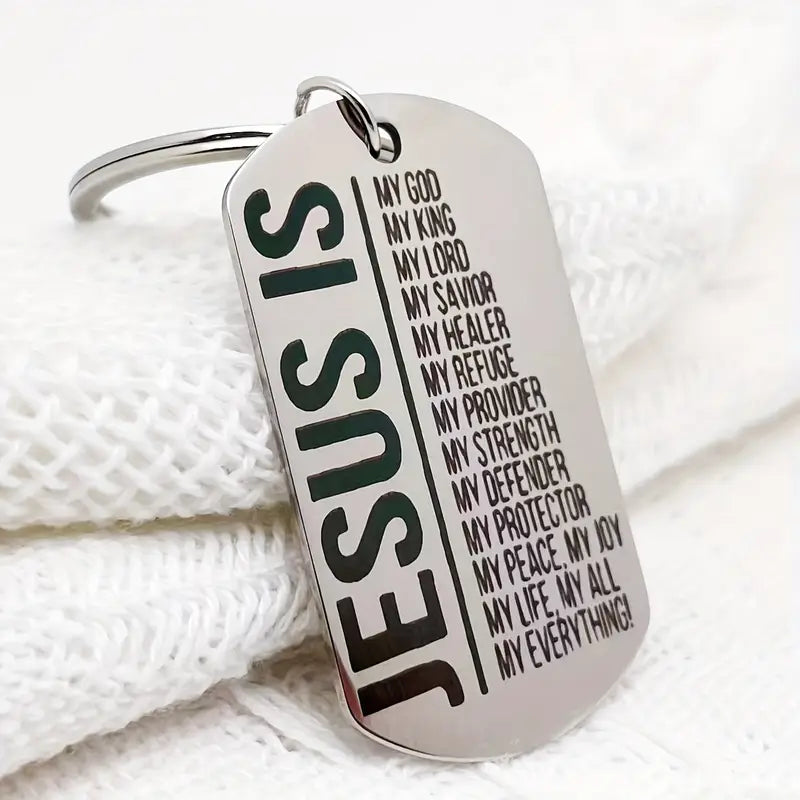 Jesus is my God keychain
