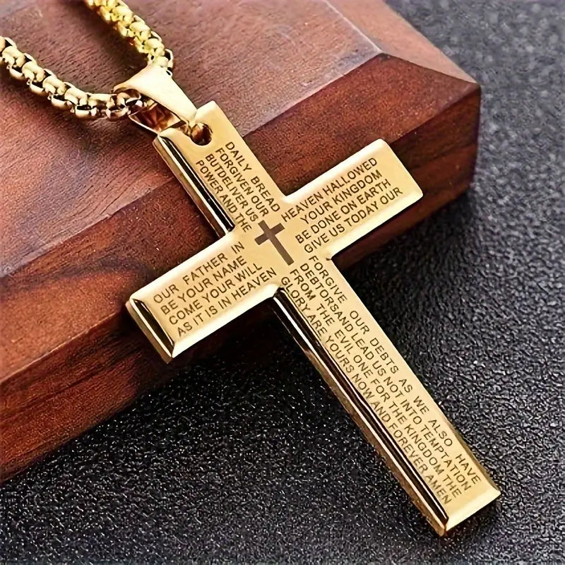 Engraved Lord's Prayer Necklace