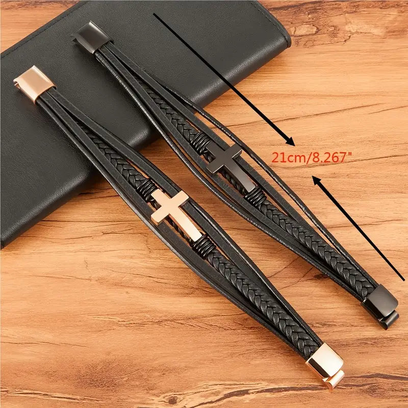 Mens Faux Leather Bracelet