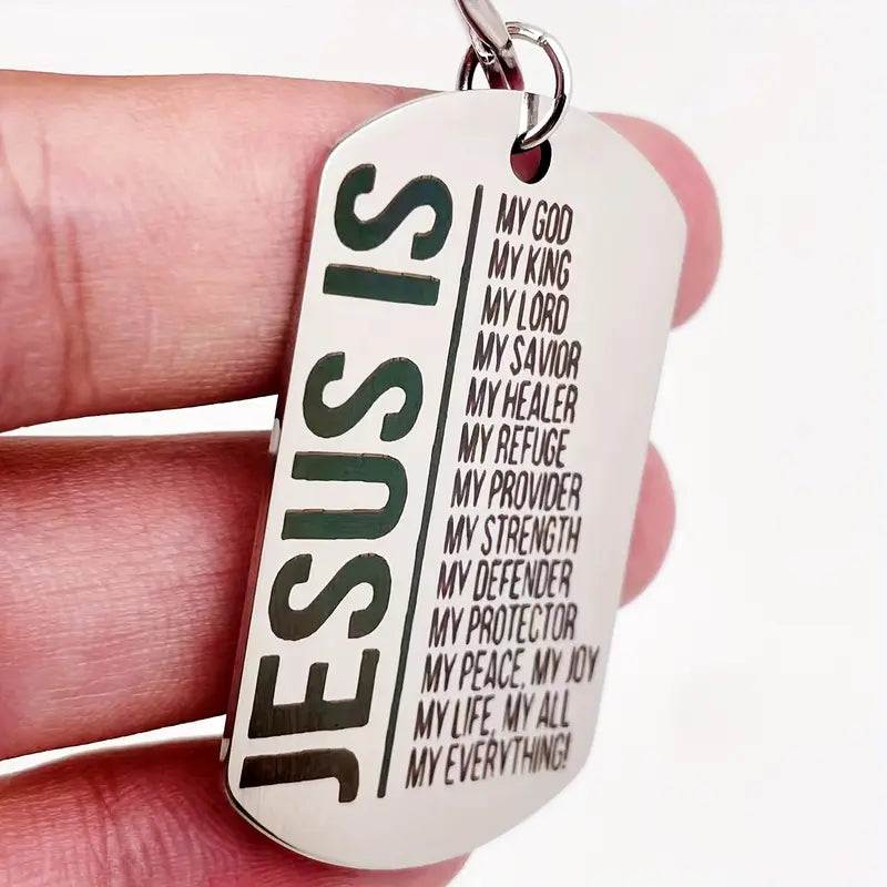 Jesus is my God keychain