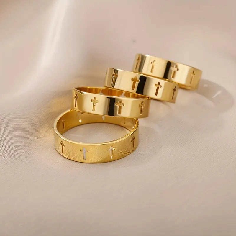 Hollow Cross Ring