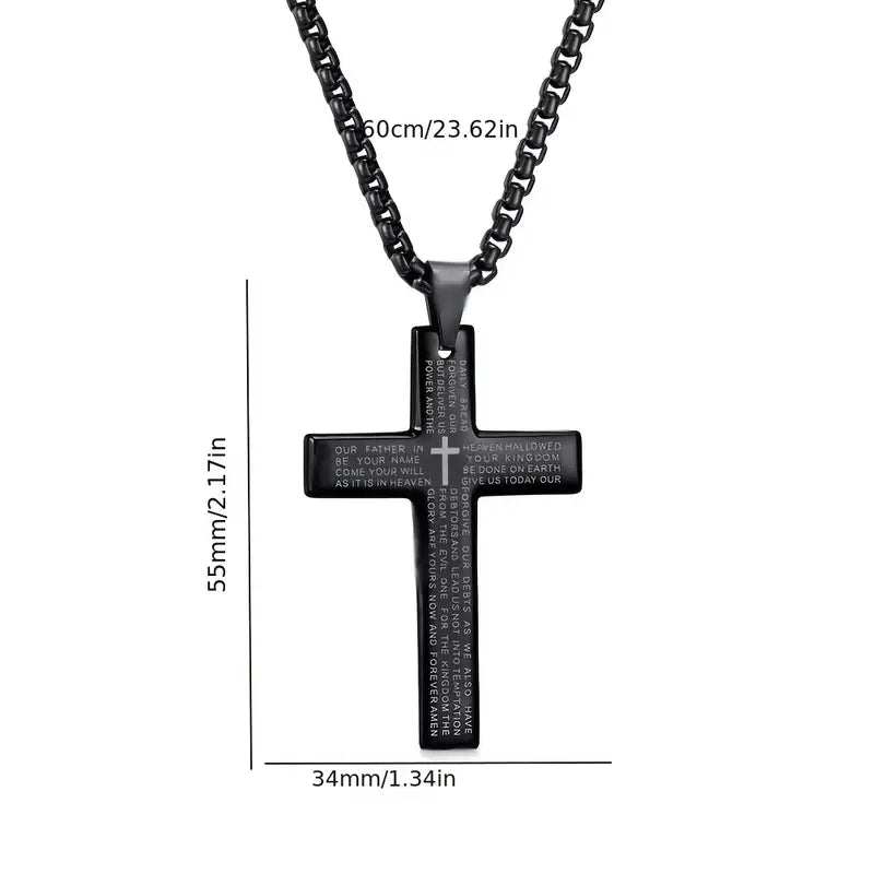 Engraved Lord's Prayer Necklace