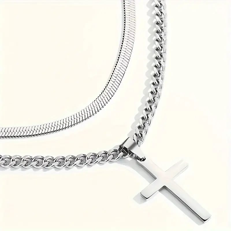 Mens Double Chain SS