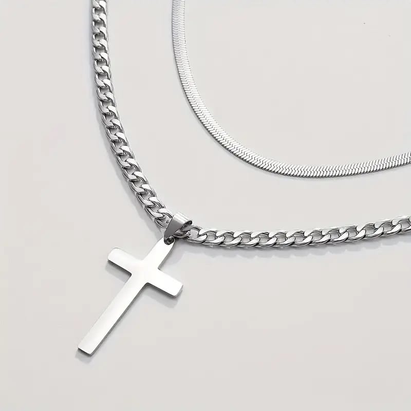 Mens Double Chain SS