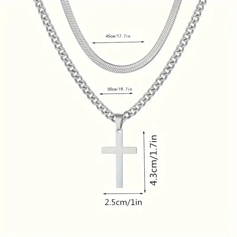 Mens Double Chain SS