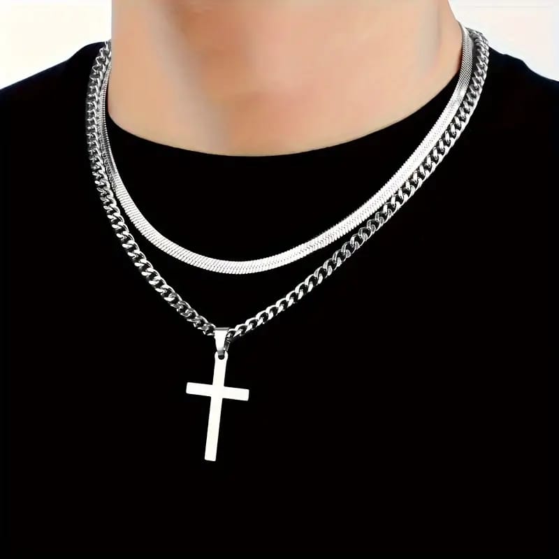 Mens Double Chain SS