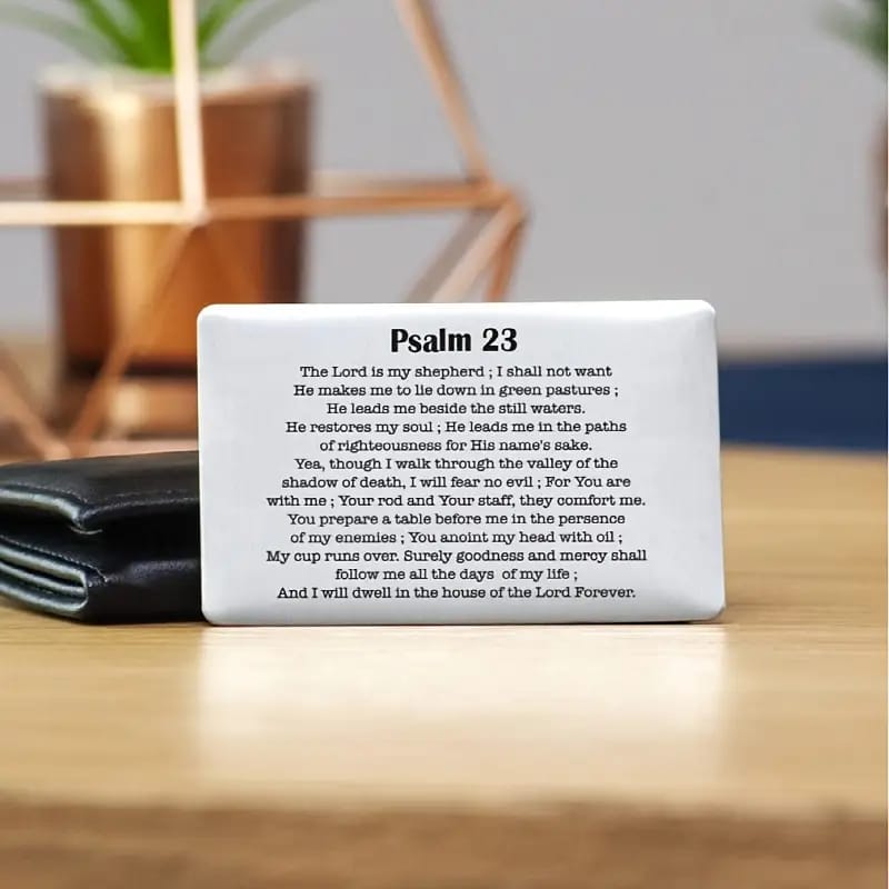 Psalm 23 Stainless Steel Wallet Card