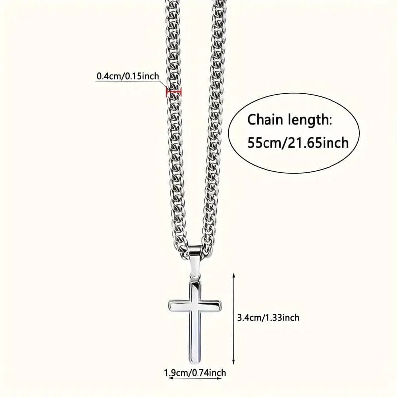 High Quality Cross with white plated