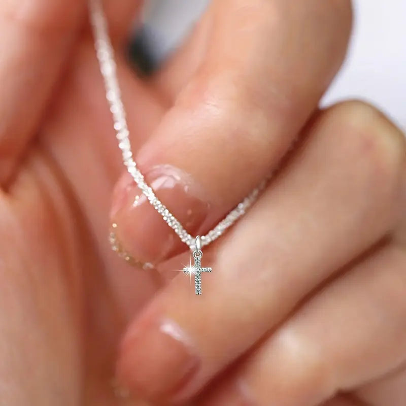 Unique Zircon Cross Necklace
