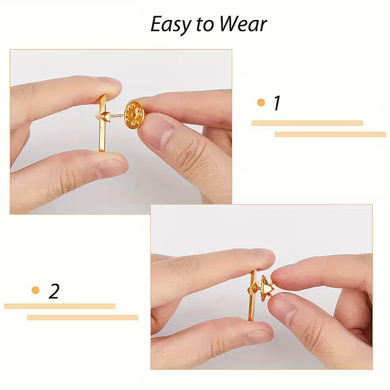 3D Alloy Cross Brooches