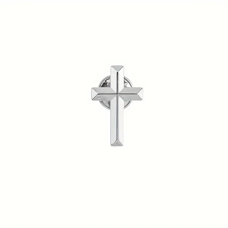 3D Alloy Cross Brooches