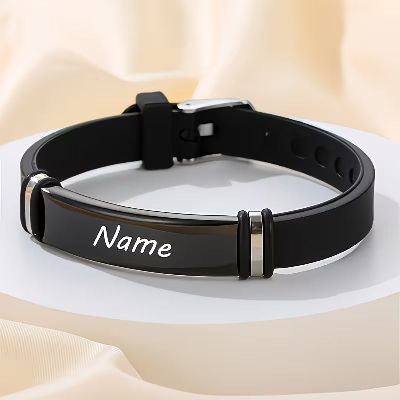 Customised Black Bracelet