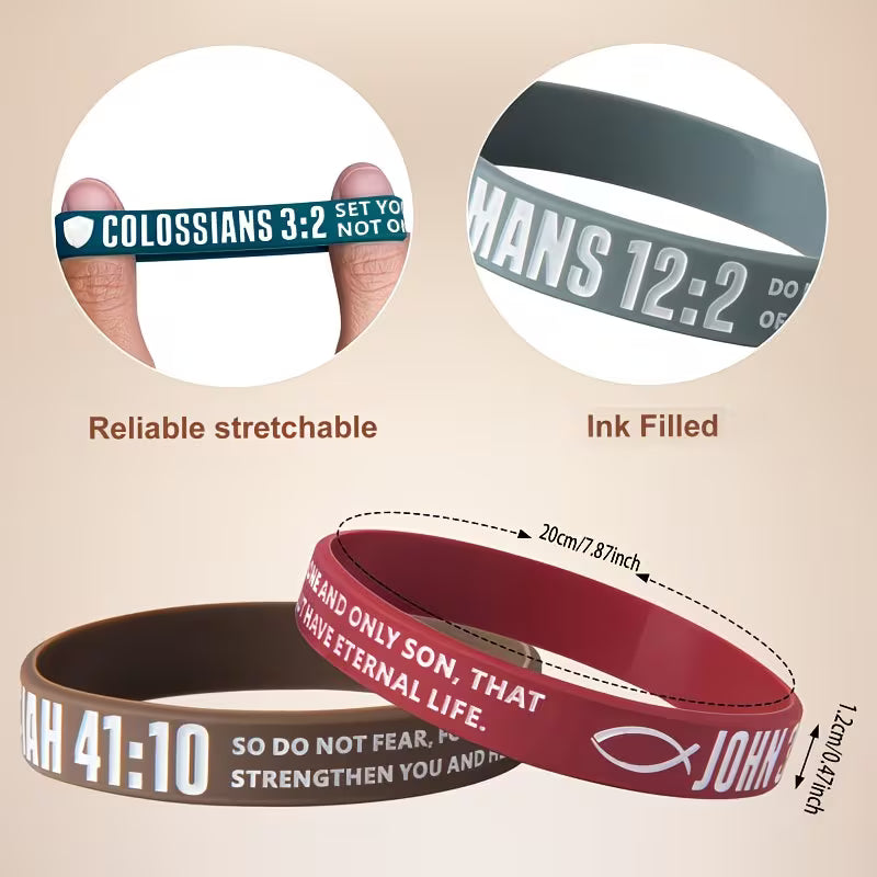 Silicon Bible Verses Wristbands