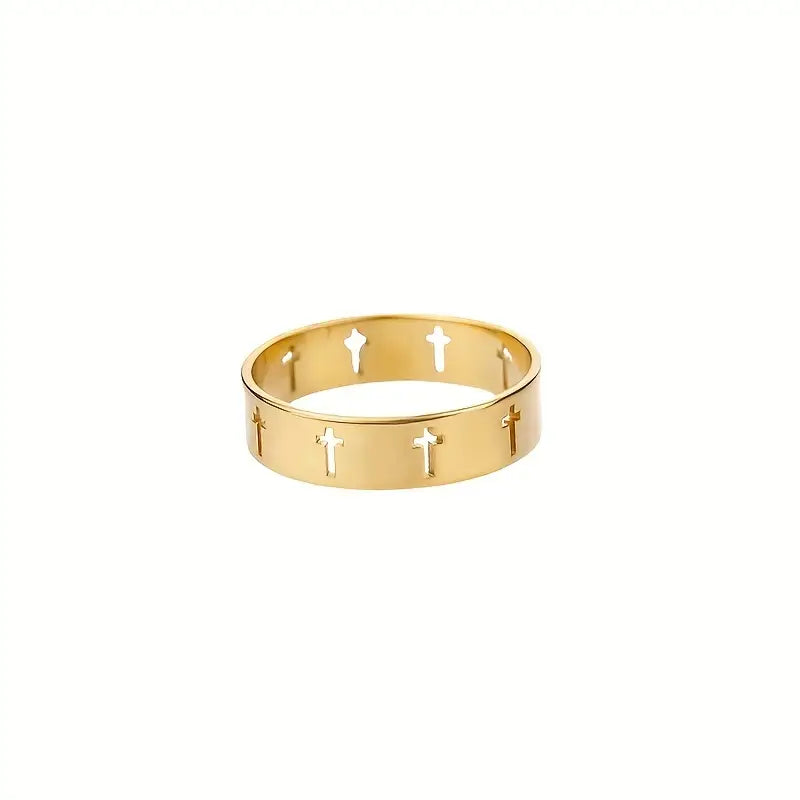 Hollow Cross Ring