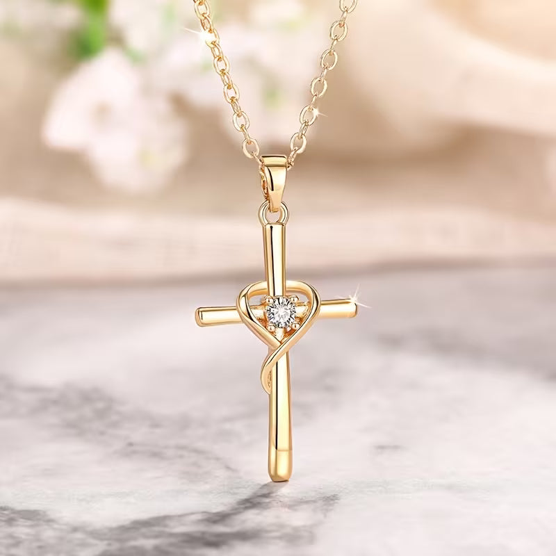 Heart Stone Cross