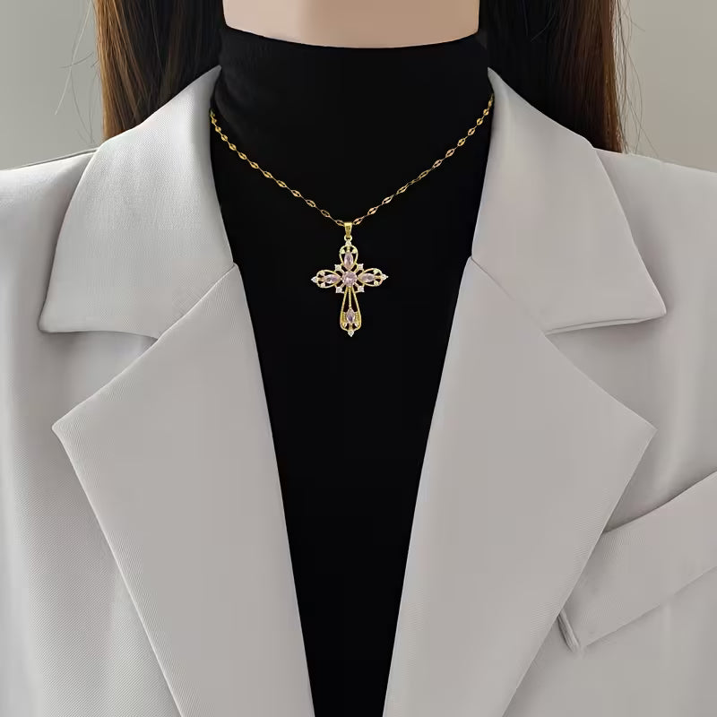 Synthetic Golden Yellow Cross